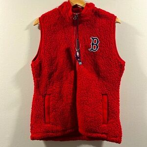 NWT Genuine Boston Red Sox sherpa -esque vest. From a smoke free home.